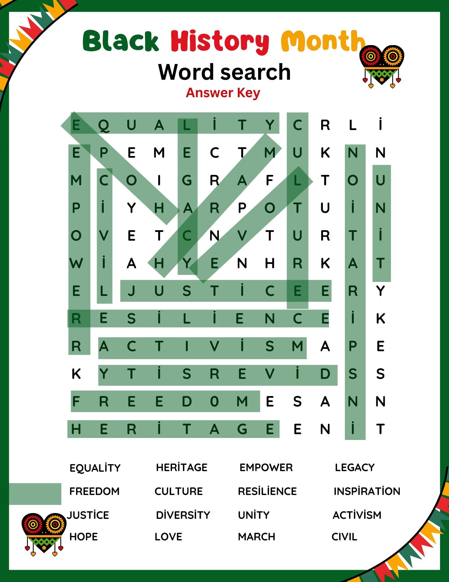 Black History Month Word Search | Educational Activity (digital ...