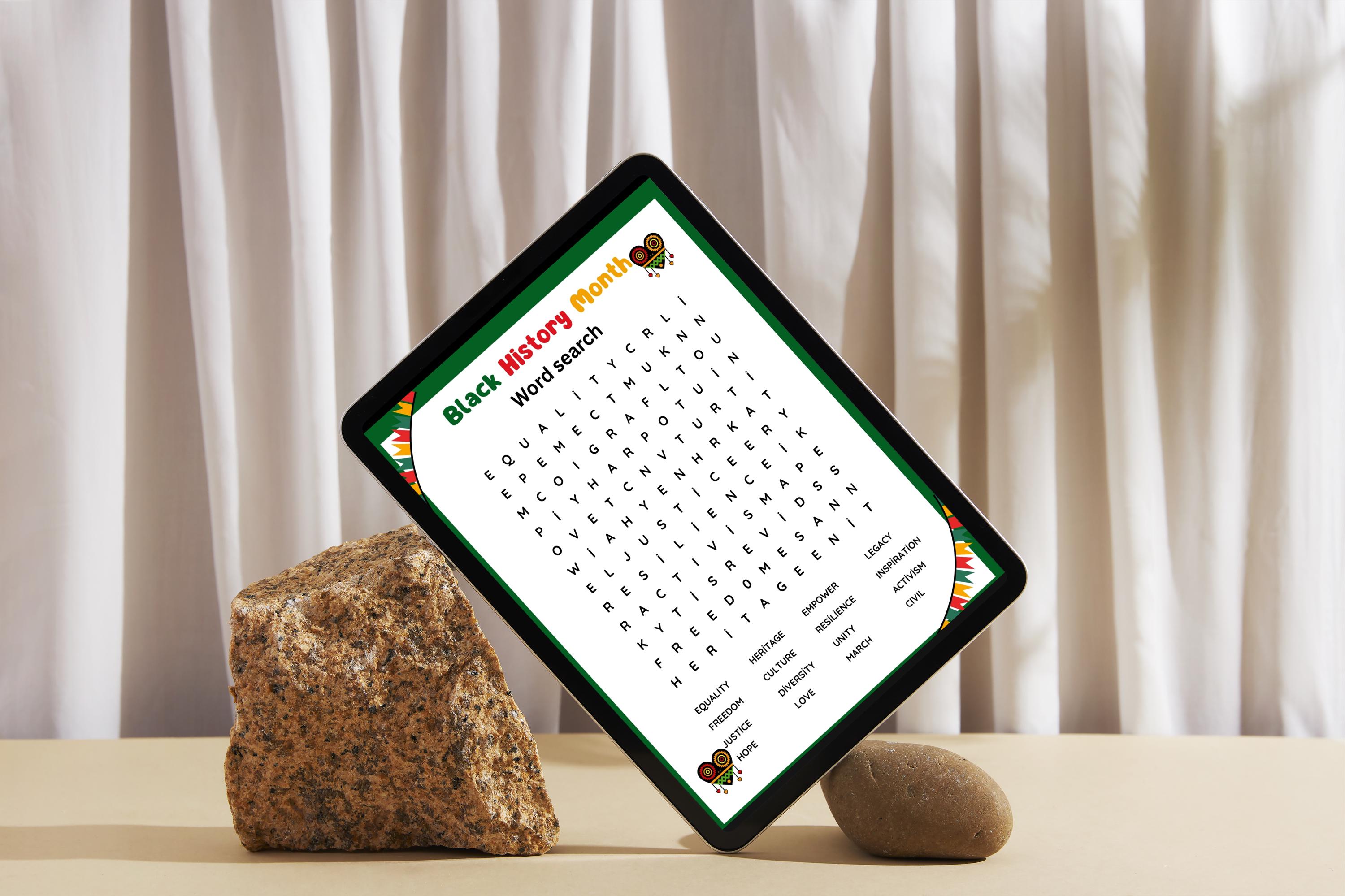 Black History Month Word Search | Educational Activity (digital ...