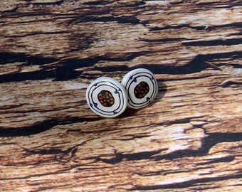 Carbon Atom Polymer Clay Stud Orecchini Nerd Science Teacher Jewelry