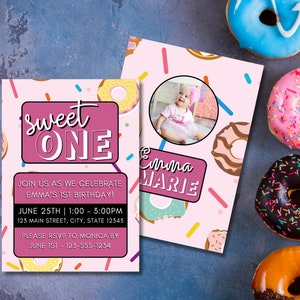 Sweet ONE - First Birthday Party Invitation