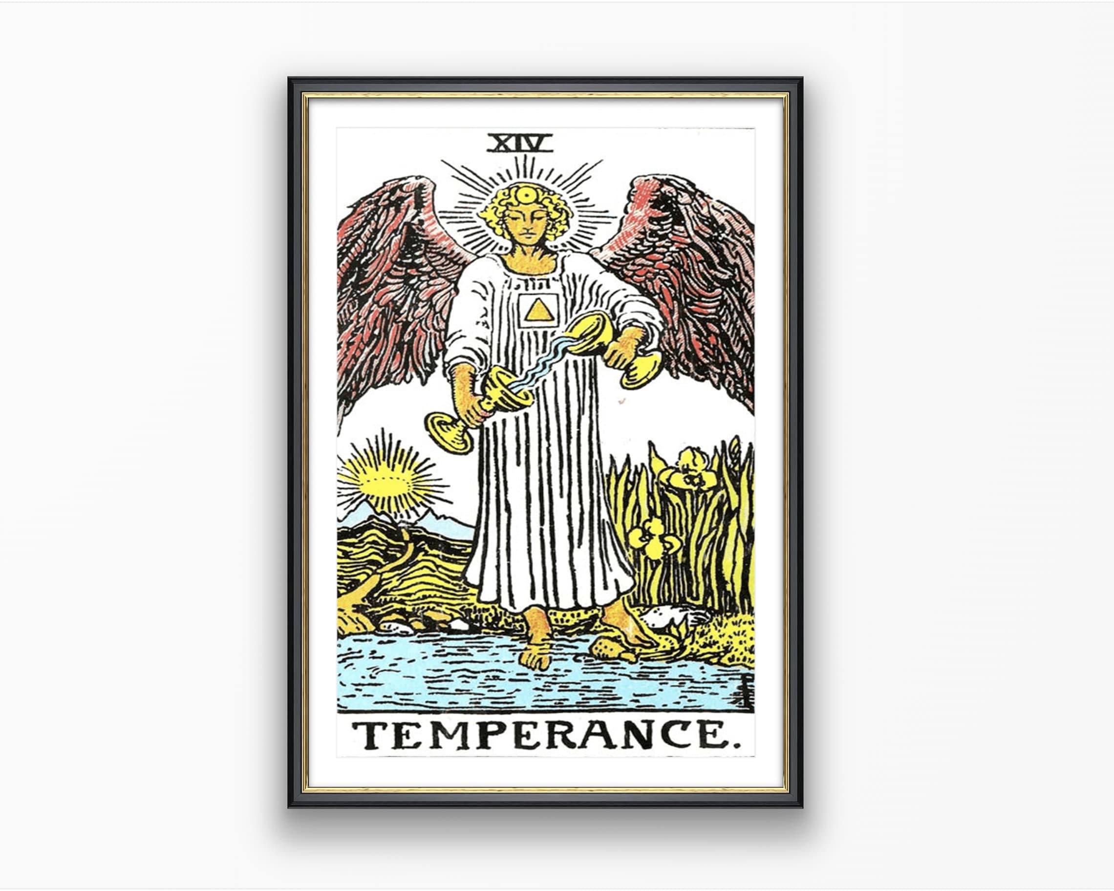 Temperance XIV Rider Waite Smith Tarot Card Posters Etsy Australia temperance-xiv-rider-waite-smith-tarot-card-posters-etsy-australia