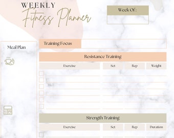 Weekly Health and Fitness Digital Planner