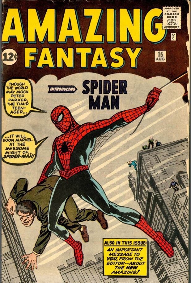 Amazing Fantasy # 15 - Aug. 1962 - Spiderman Intro (PDF) - Etsy Canada