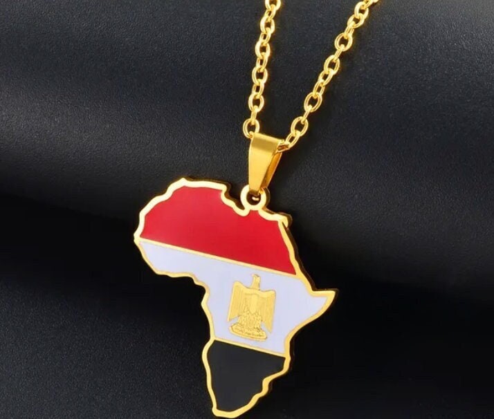 Acedre Africa Map Choker Necklace Crystal Elephant Layered Pendant Necklace  Chains Gold Gothic Egyptian Queen Beach Adjustable Jewelry Dainty Accessory  for Women and Girls price in Saudi Arabia,  Saudi Arabia