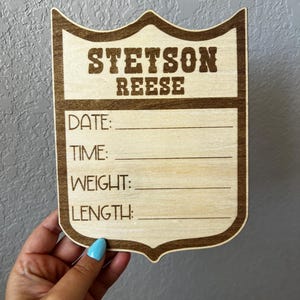 Rodeo Name Sign, Baby Name Sign, Hospital Sign, Birth Stats, Western, Baby Sign, Gift, Baby Gifts, Baby Shower, Birth Announcement, Rodeo
