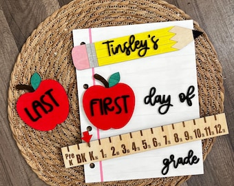 First Day of School Sign, Last Day of School Sign, Interchangeable, Back to School, Kids School Sign, Custom School Sign