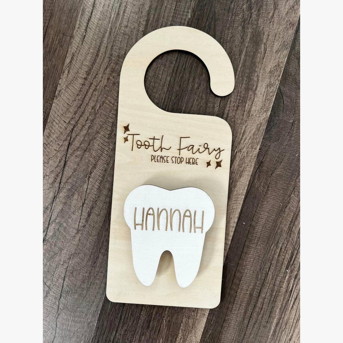 Personalized Wooden Tooth Fairy Door Hanger: Custom Name, Money Slot - Etsy