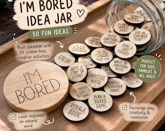I'm Bored Idea Jar, Kids Activities, Family Game Night, Rainy Day Fun