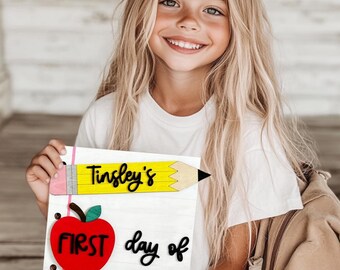 First Day of School Sign, Last Day of School Sign, Interchangeable, Back to School, Kids School Sign, Custom School Sign