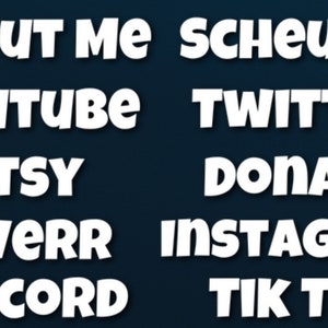 Bold Basic Transparent PNG Twitch Panels. Easy Afforadable Panels to Get Started Decorating Your Twitch Page Today!