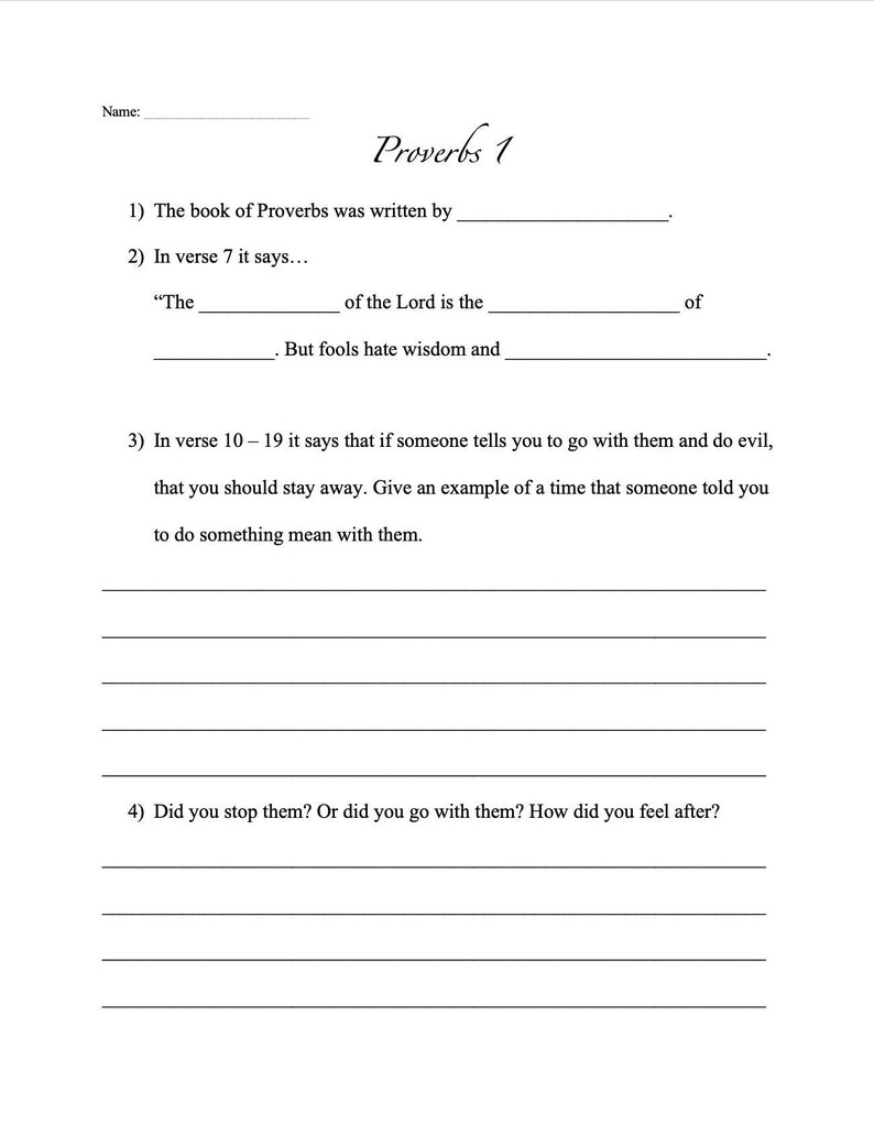 Proverbs Chapter 1 Worksheet Etsy proverbs-chapter-1-worksheet-etsy