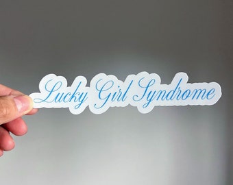 Lucky Girl Syndrome vinylsticker / bevestigingsstickers / cadeaus voor groeimindset / positieve sticker / cadeaus voor haar / leuke inspiratiestickers