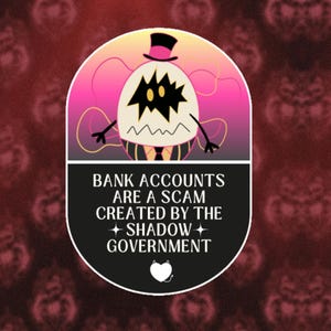 Hazbin Hotel Vinyl Sticker | Egg Boiz Shadow Government Sticker