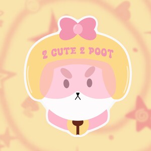 Bee and Puppycat vinyl sticker / 2 cute 2 poot puppycat / cute kawaii stationery / funny stickers / cute cartoon laptop stickers