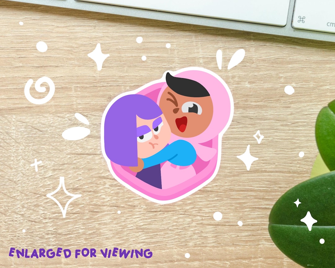 Lily And Zari Sticker Cute Duolingo Vinyl Sticker Students Gifts lily-and-zari-sticker-cute-duolingo-vinyl-sticker-students-gifts