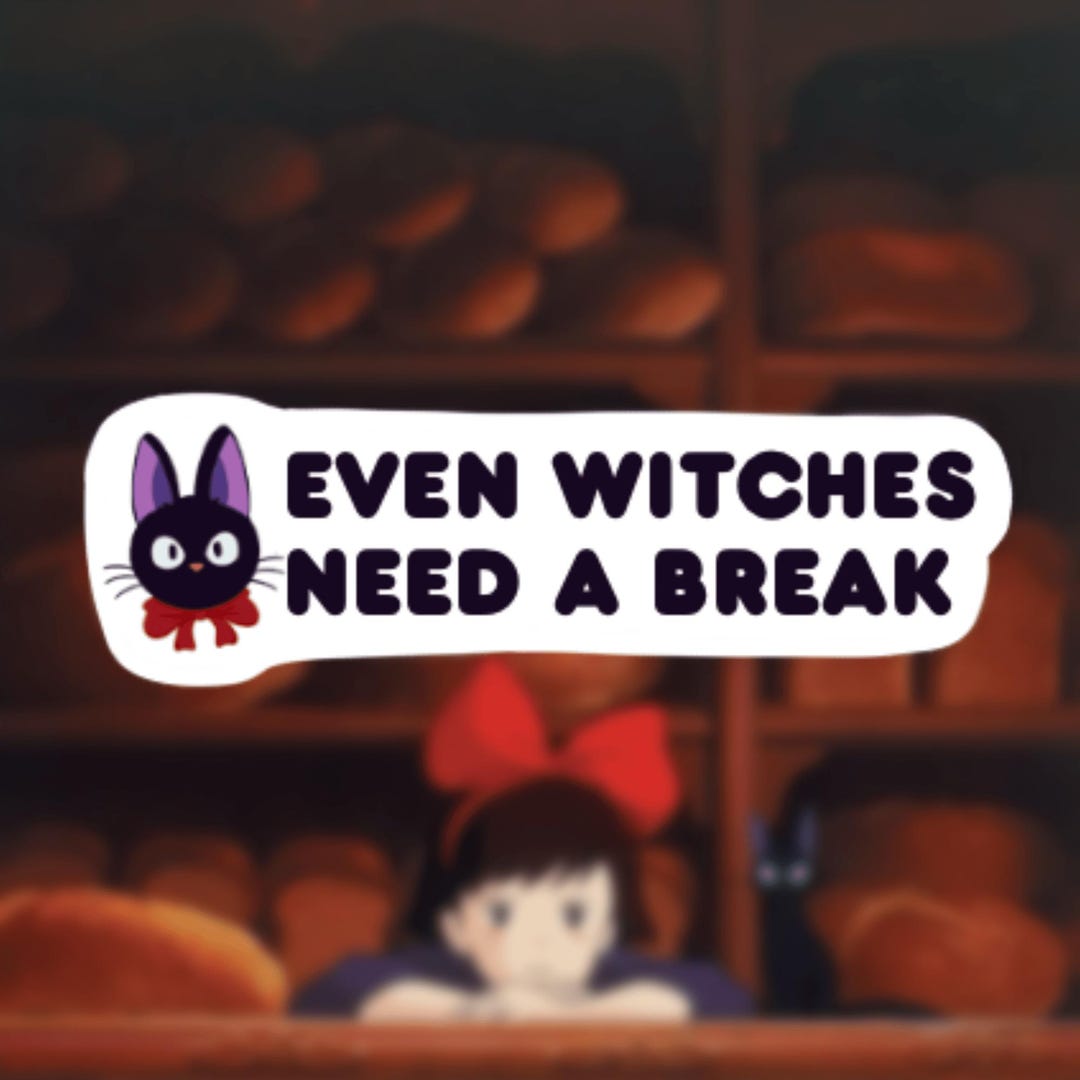 Kiki's Delivery Service Vinyl Sticker Studio Ghibli Cottagecore Etsy