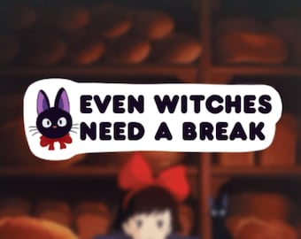 Kiki's Delivery Service Vinyl Sticker | Studio Ghibli Cottagecore
