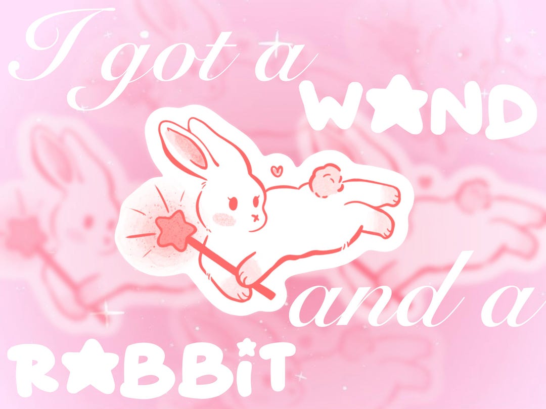 Wand And Rabbit Wand and Rabbit Sticker — Inspired by Chappell Roan | Midwest Princess ...