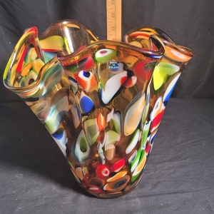 Art Multicolored Deco Vase made in Poland