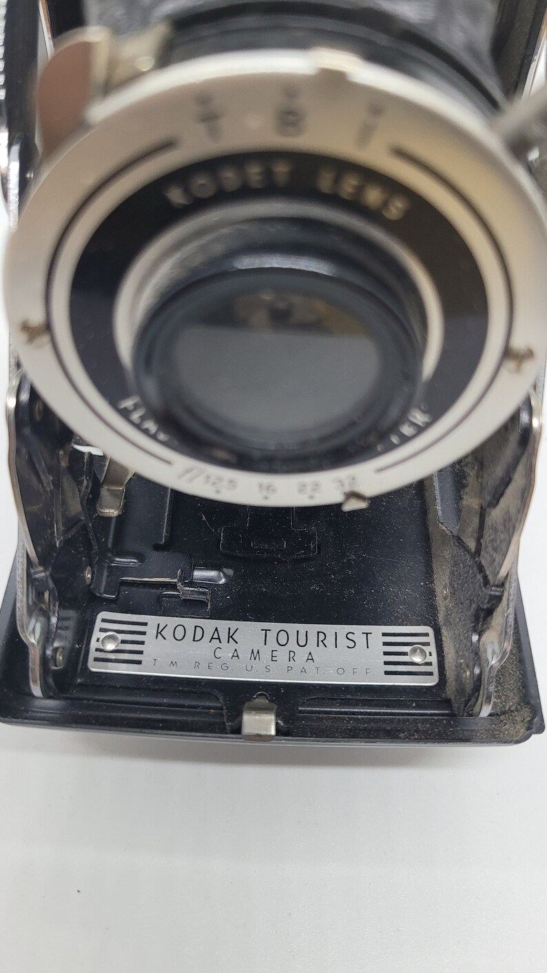 1950s Kodak "tourist Camera" Kodet Lens, Flash Kodon Shuffer Etsy