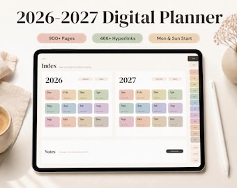 Agenda digital 2026-2027, compatible con iPad, GoodNotes y Notability (descarga en PDF).