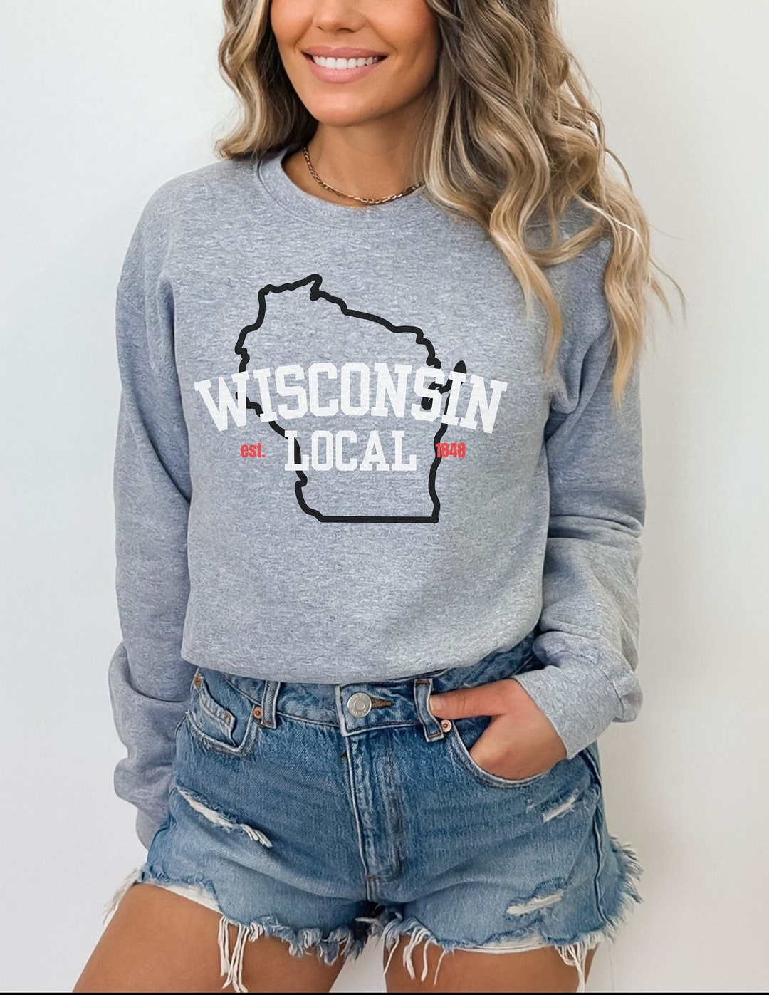 Wisconsin Attire Wisconsin Local Sweatshirt Tshirt Apparel - Etsy