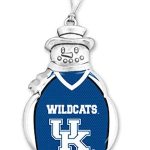 60630 Kentucky Wildcats Football Jersey Snowman Christmas Ornament