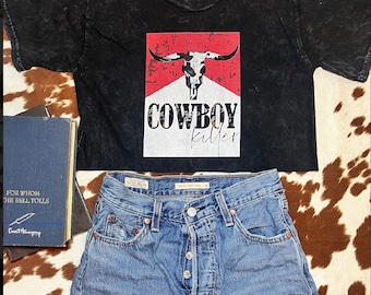 VINTAGE Cowboy Killer | Cute Western Graphic T-shirts