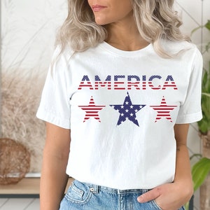 America Shirt,America Unisex Tee,Red White And Blue America Shirt,Patriotic Shirt,4th Of July Shirt,Independence Day Shirt,Fourth Of July