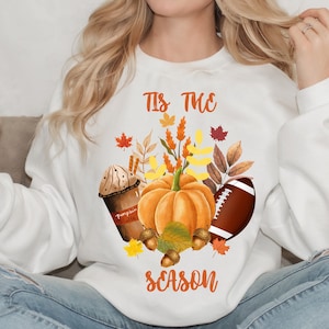Tis The Season Sweatshirt,Fall Football Sweatshirt,Pumpkin Patch Shirt,Womens Halloween Shirt,Autumn Sweatshirt, Pumpkin Latte Sweater,Fall