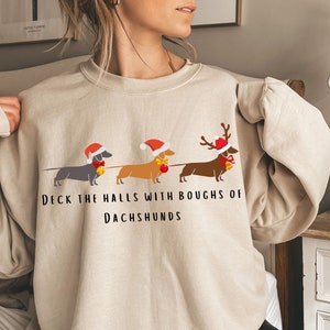 Christmas Dachshund Sweatshirt,Dachshund Sweatshirt,Dachshund Shirt,Dachshund Sweater,Wiener Dog Shirt,Dachshund Gift,Cute Dog Shirts,Doxie