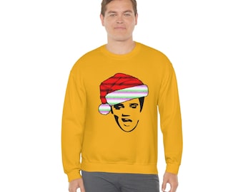 Kerst Elvis Unisex Heavy Blend Crewneck Sweatshirt