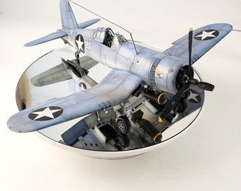 F4U-1A in 1:48 scale, pro built model with diorama