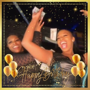 Modern 360 Booth Photo Template, Gold Birthday 360 Booth Overlay , 360 Photo Template, Gold 360 Overlay Birthday, Touchpix Overlay.