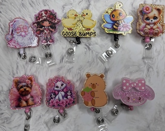custom badge reel, retractable badge holder, nurse badge reel, cute badge reel, personalized badge reel, id badge holder, medical badge reel