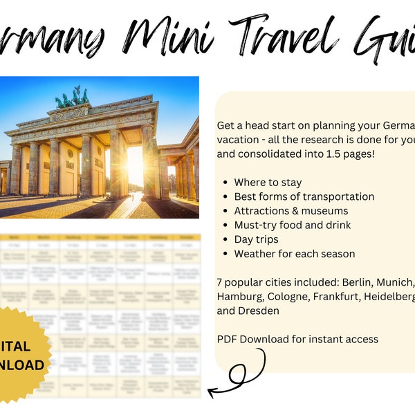 Germany travel guide, Germany itinerary, Berlin travel guide, Munich travel guide, Europe Itinerary, Germany Trip Planner, Euro trip Planner