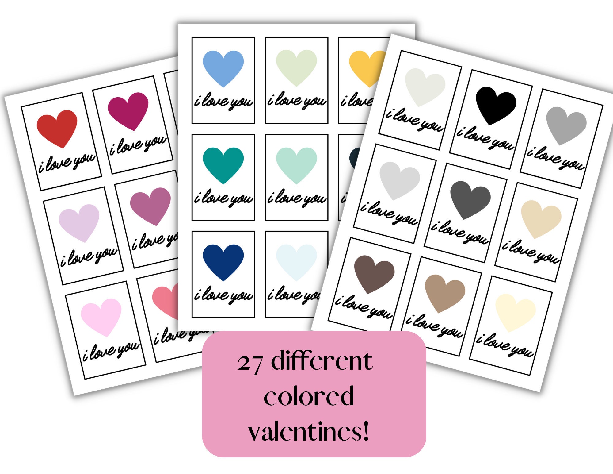 Printable Valentine's Day Cards, Printable Valentine, Minimalist ...