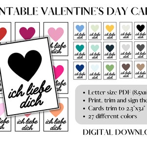 Druckbare Valentinstagskarten, Minimalistischer Valentinstag, druckbare Kinder Valentinstag, Happy Valentine's Day, druckbare Karte