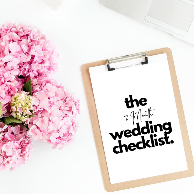 Wedding Checklist Printable, Minimalist Wedding Planner, Wedding Digital Download, Wedding ...
