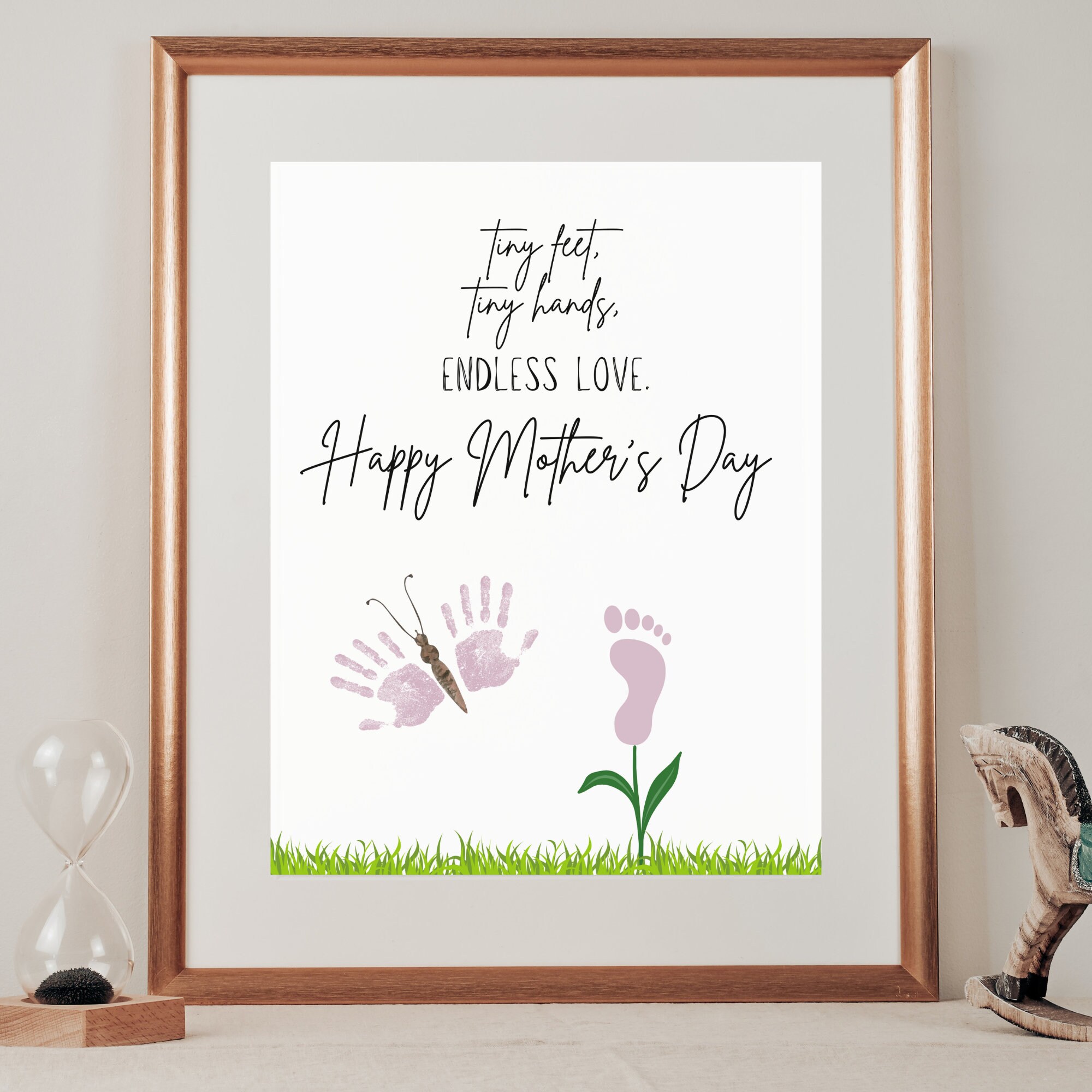 Mother's Day Handprint Footprint Printable Butterfly Teacher &amp; Parent ...