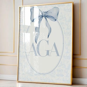 Nursery Monogram, Chinoiserie Wall Art, Watercolor Floral Nursery, Grandmillenial Nursery Wall Art, Baby Girl Room Decor, Baby Girl Room