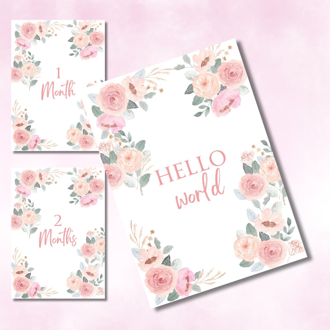 Baby Milestone Cards Printable Digital Download - Etsy