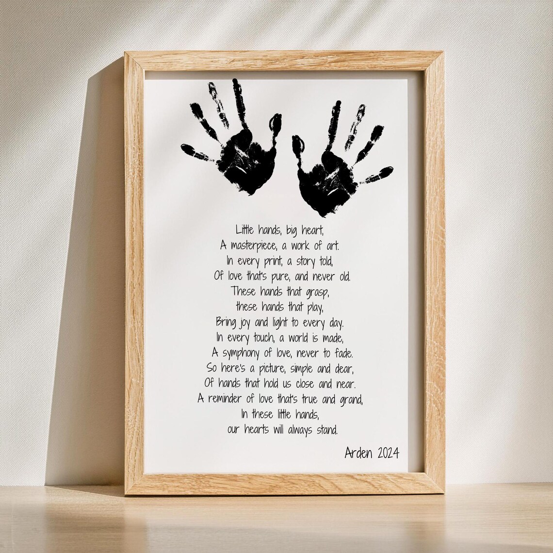 Personalized Handprint Craft Art, Printable Poem for Mom or ...