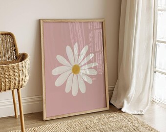 Daisy Watercolor Nursery Print