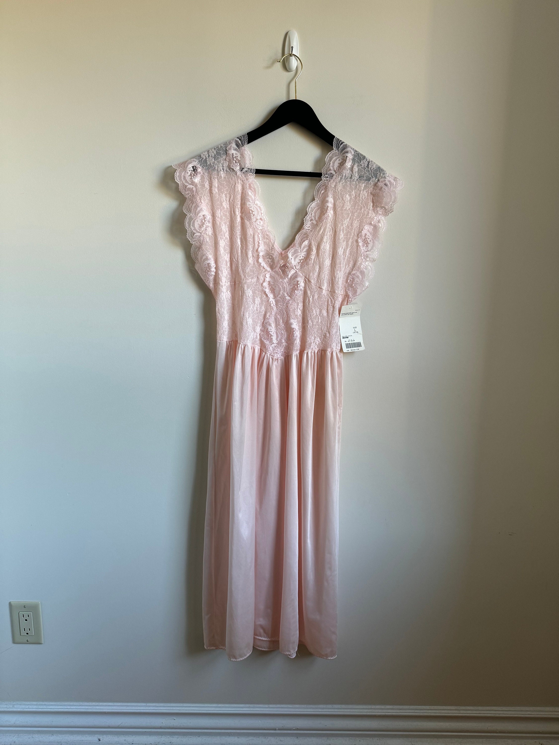 Vintage Sears Lace Bodice Nightgown Mew With Tags Etsy UK