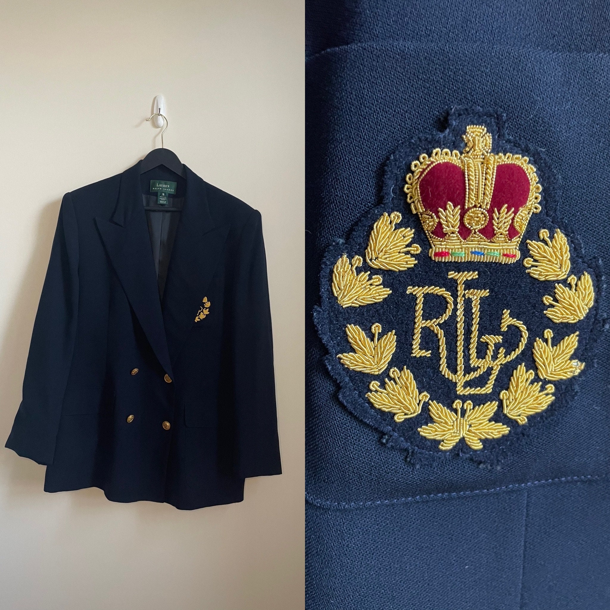 Blazer ecusson ralph lauren femme deals