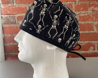 Gorro quirúrgico de esqueleto de Halloween para hombre