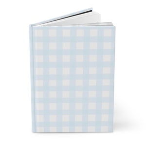 Blue Gingham Print Notebook