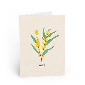 Australian Natives Wattle Blank Floral Notecard