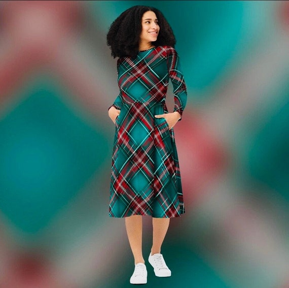 green red plaid dress Sassy Shortcake Deck the Halls Plaid Dress main image 0